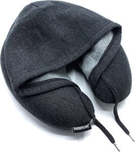 HoodiePillow Memory Foam Travel Pillow Charcoal | Golden Truth