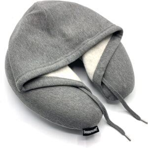 HoodiePillow Memory Foam Travel Pillow Gray | Golden Truth